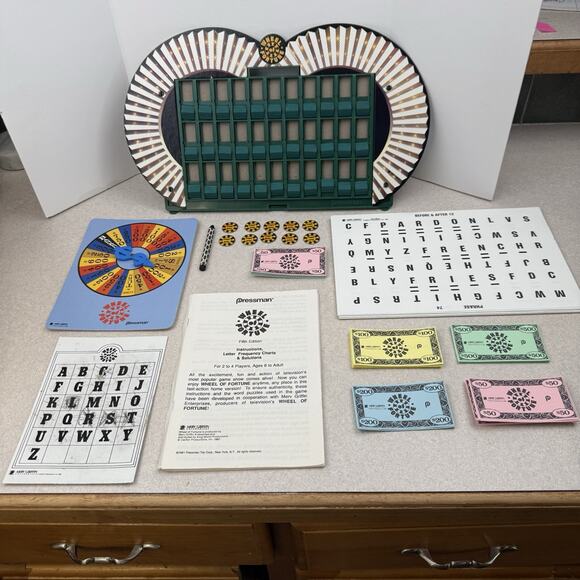 Vintage Wheel of Fortune 5th Edition‎ Pressman 1991 Board Game Complete - Picture 5 of 13